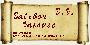 Dalibor Vasović vizit kartica